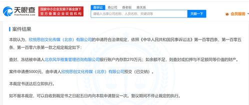 楊瀾公司被凍結270萬財產